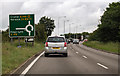 Approaching roundabout on A1065