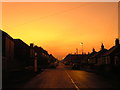 NZ2766 : Fiery Orange Sky over Newcastle upon Tyne by Andrew Tryon