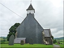 SJ0801 : West end, St Gwyddelan's Church, Llanwyddelan by Christine Johnstone