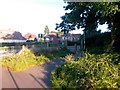 Ensbury Park: footpath N08 reaches Boundary Road