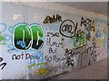 SJ8442 : Westbury Park: graffiti in underpass by Jonathan Hutchins