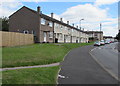 Row of houses above Arthur Bliss Road, Alway, Newport