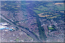 SJ6387 : Latchford Locks on the Manchester Ship Canal at Warrington, from the air by Mike Pennington