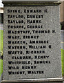 War Memorial, Ferrybridge (detail)