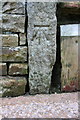 Benchmark on farm building at Aygill