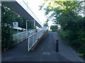 Winton: bridleway N03 alongside the footbridge