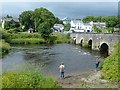 SN2143 : Anglers by the River Teifi, Llechryd by Robin Drayton