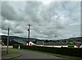 Whitewashed farm outbuildings on the Dublin Road