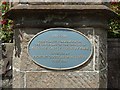 Centenary plaque at Balloch Park