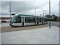 Tram approaching Holy Trinity tram stop, Clifton