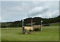 SU1574 : Barbury Castle Horse Trials: cross-country obstacles by Jonathan Hutchins