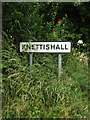 TL9780 : Knettishall Village Name sign on the C636 Nethergate Road by Geographer