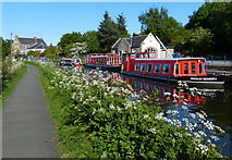NT1370 : Narrowboats moored along the Union Canal at Ratho by Mat Fascione