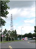 J0406 : Telecommunications mast at the Dundalk Telephone Exchange by Eric Jones