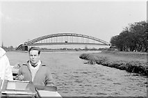 SK4630 : Pipe bridge, River Trent, 1960 by Robin Webster