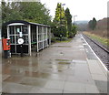 Passenger shelter and Permit to Travel machine, Colwall railway station