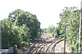 View south down the railway tracks towards London