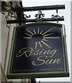 Sign for the Rising Sun public house, Wilpshire