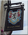 Sign for the De Lacy Arms, Whalley