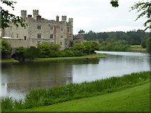 TQ8353 : Leeds Castle with moat and punt by Shazz