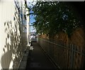 View down the path next to Strawberry Hill station