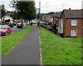 Grass-edged pavement, Llanwern Road, Newport