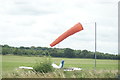 TQ5583 : View of the wind sock at Damyns Hall Aerodrome by Robert Lamb