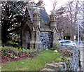 Side view of the lychgate at the entrance to St John