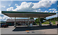 Petrol station east of Huntly on the A96