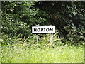 TM0080 : Hopton Village Name sign on the B1111 Common Road by Geographer