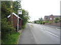 Bus stop and shelter on Station Road, Bagworth