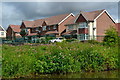 Modern canalside housing on the edge of Nuneaton