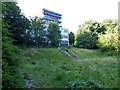 Neglected area with steps by County Hall, Lewes