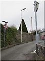 Warning sign - two way traffic, Clevis Lane, Porthcawl