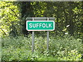 TM0378 : Suffolk County Name sign on the B1113 Redgrave Road by Geographer