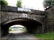 ST5393 : Grade II listed railway bridge, Mill Lane, Chepstow by Jaggery