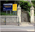 SZ0891 : Church entrance steps from Bourne Avenue, Bournemouth by Jaggery