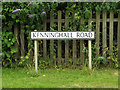 TM0383 : Kenninghall Road sign by Geographer