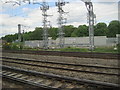 View from a Rugby-Crewe train - line-side equipment at junction