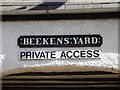 TF2310 : Beekens Yard sign by Geographer