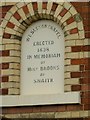 Date panel, Carlton Methodist Church