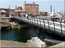 SJ3389 : Swing bridge and former Piermaster's House, Albert Dock, Liverpool by Stephen Richards