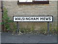 Walsingham Mews sign