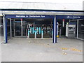 SO9322 : Ticket barriers and ticket machine at the western entrance to Cheltenham Spa railway station by Jaggery