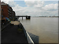 Looking west along a riverside walk