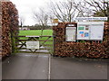 Wooden gate at the entrance to the village school grounds, Pucklechurch