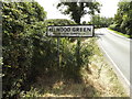 TM0572 : Allwood Green Village Name sign on the B1113 Finningham Road by Geographer