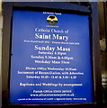 Catholic Church of Saint Mary information board, Stow Hill, Newport