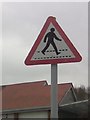 UK Pedestrian Crossing Ahead Sign