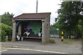 Decorated bus shelter near Congresbury Bridge